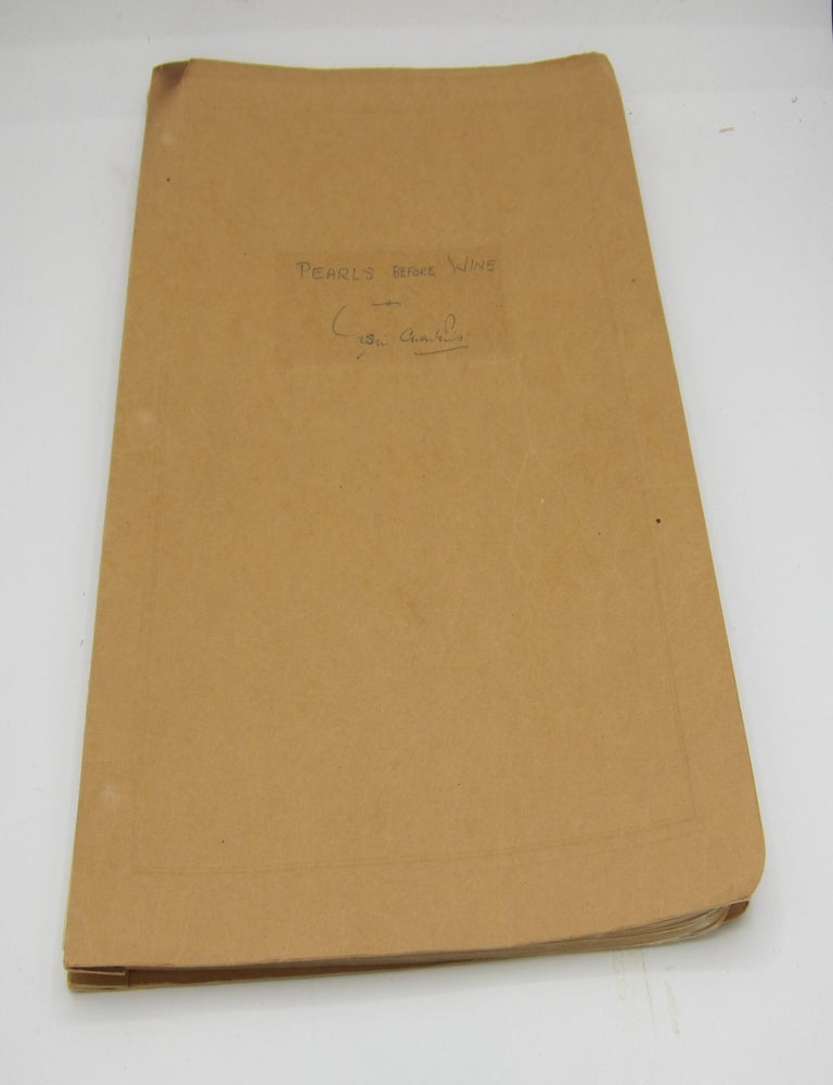 Original Holograph Ms. for the Simon Templar short story "Pearls Before Wine&quot. LESLIE CHARTERIS.