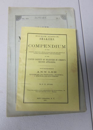 [Book #37688P] Three Publications of The United Societies (The Shakers). SHAKERS, AUTHORS