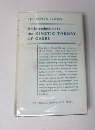 [Book #37702P] An Introduction to the Kinetic Theory of Gases. SCIENCE, SIR JAMES JEANS