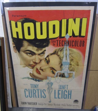 [Book #37871P] One Sheet Poster for the 1953 Film Houdini. HOUDINI, UNITED ARTISTS