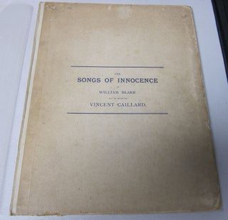 [Book #38002P] The Songs of Innocence of William Blake Set to Music by Vincent...