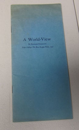 [Book #38067P] A World-View. RICHARD EBERHART