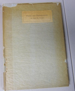 [Book #38098P] Poems and Translations. J. M. SYNGE